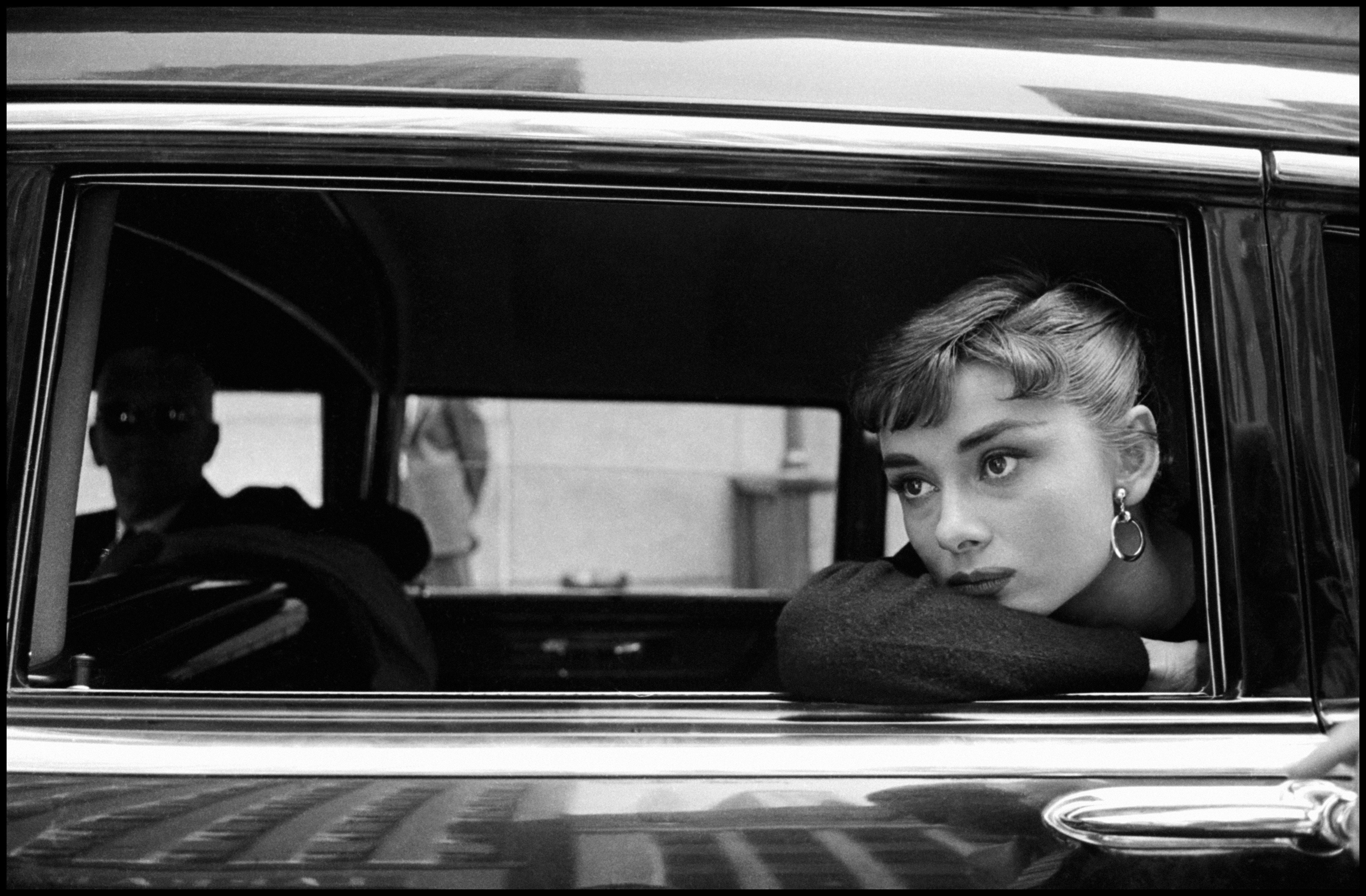  Dutch actress Audrey HEPBURN during the filming of "Sabrina" by Billy WILDER.