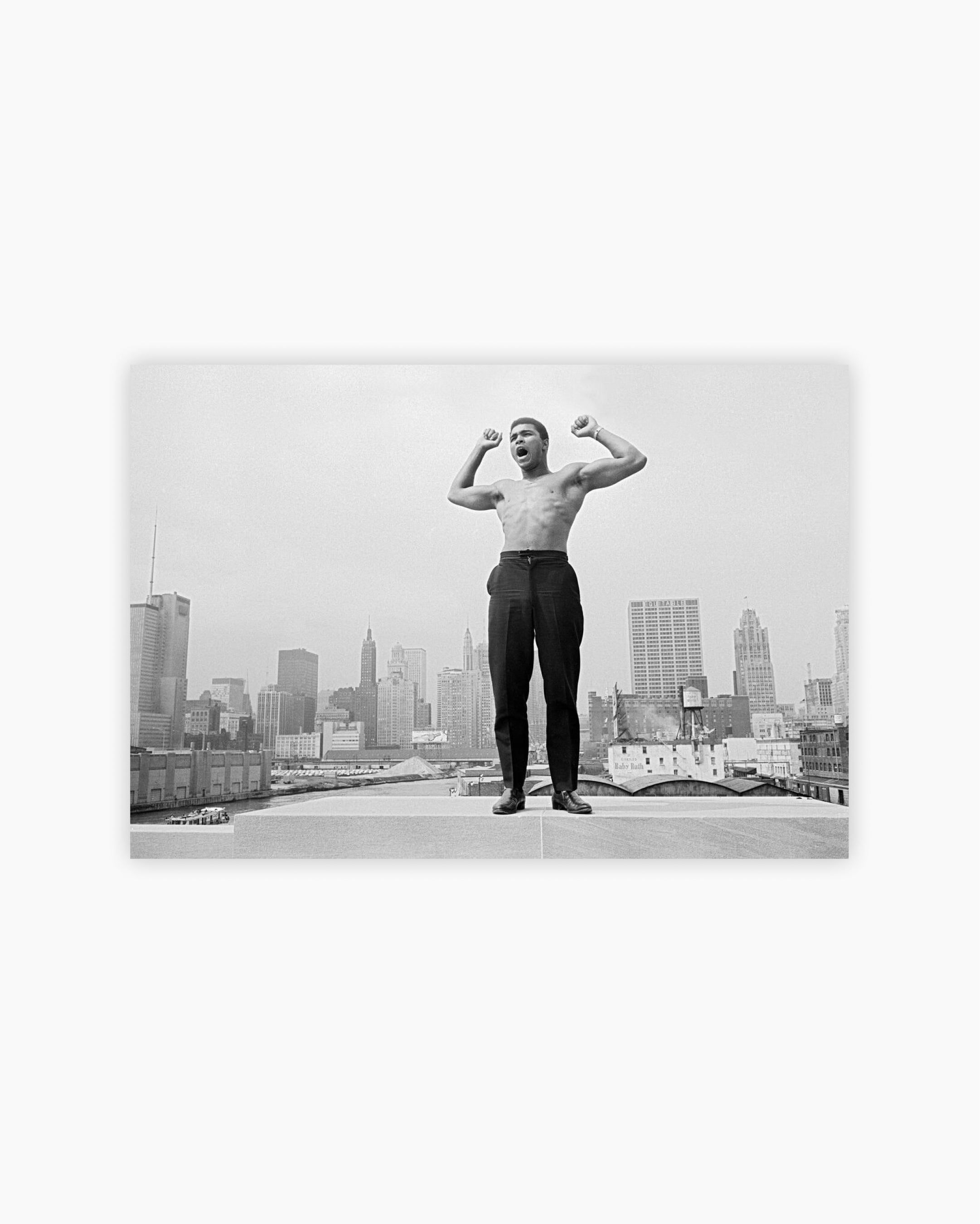 Fine Print: Muhammad Ali. Chicago river, Illinois, 1966