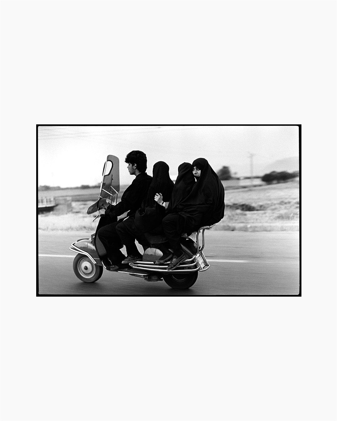 Four seater motorbike. Shahr Rey, Iran, 1997