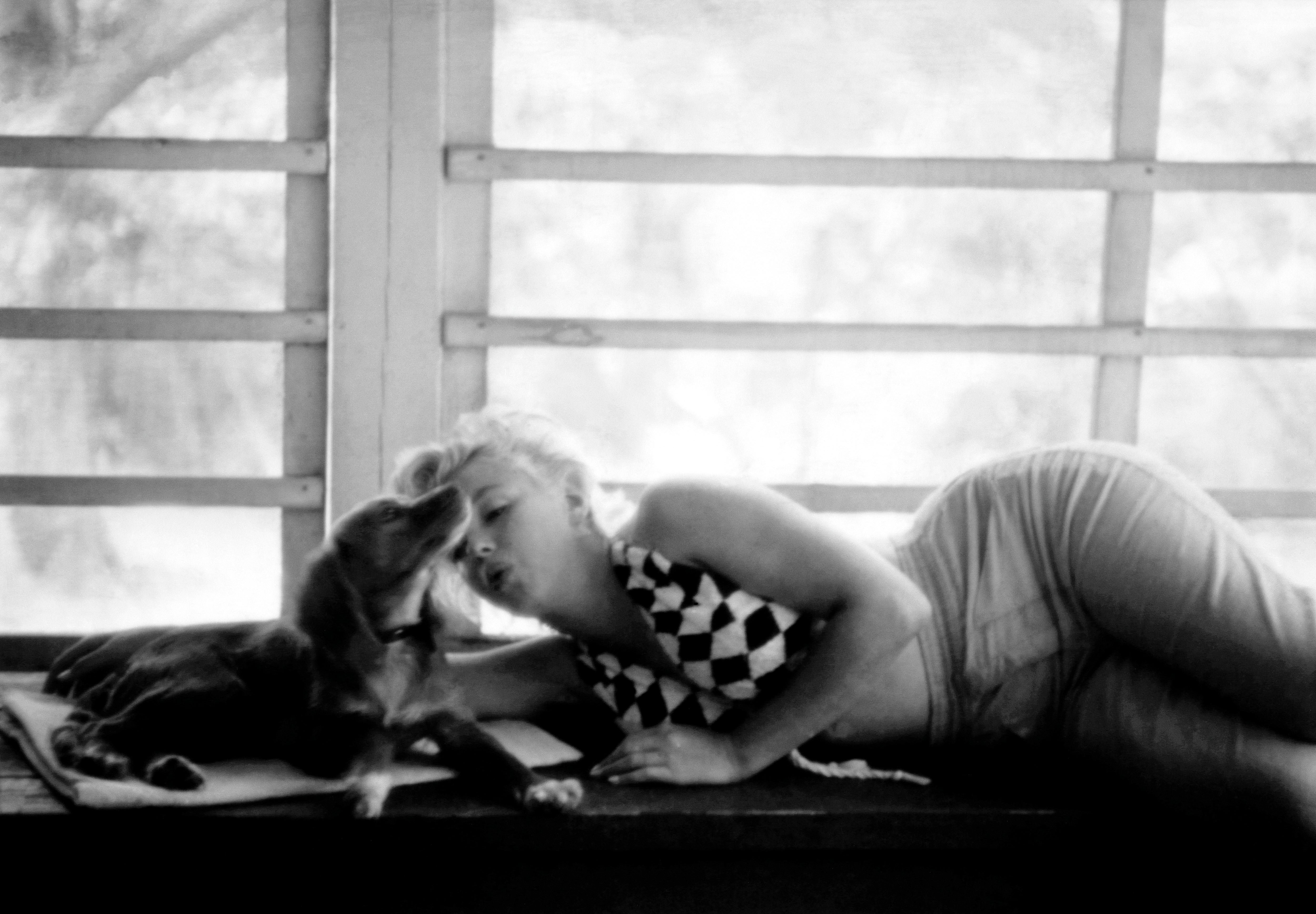 Fine Print: US actress Marilyn Monroe. Bement, Illinois, USA, 1955