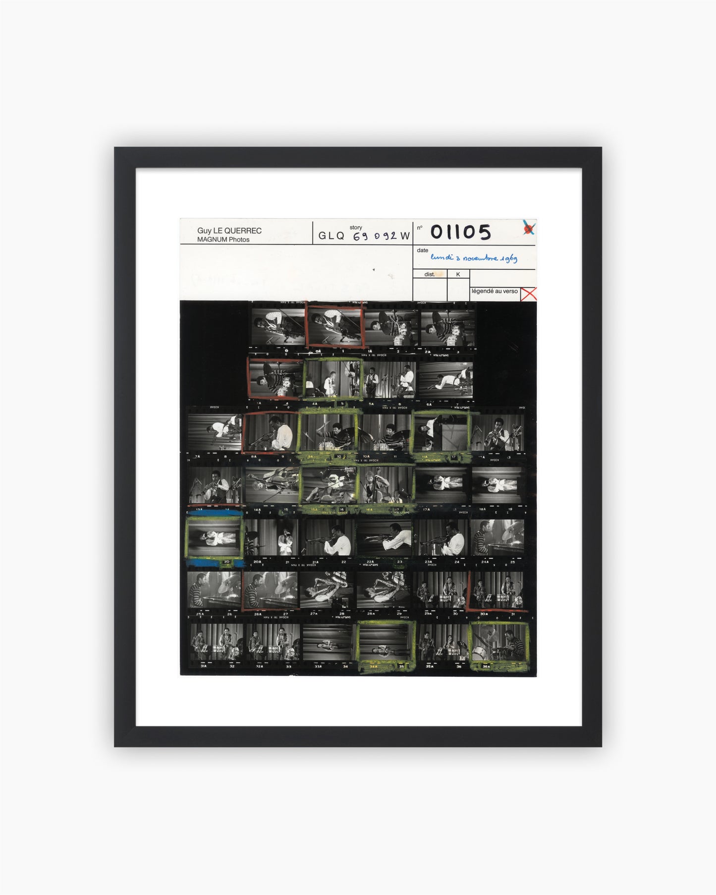 Contact Sheet Print Miles Davis