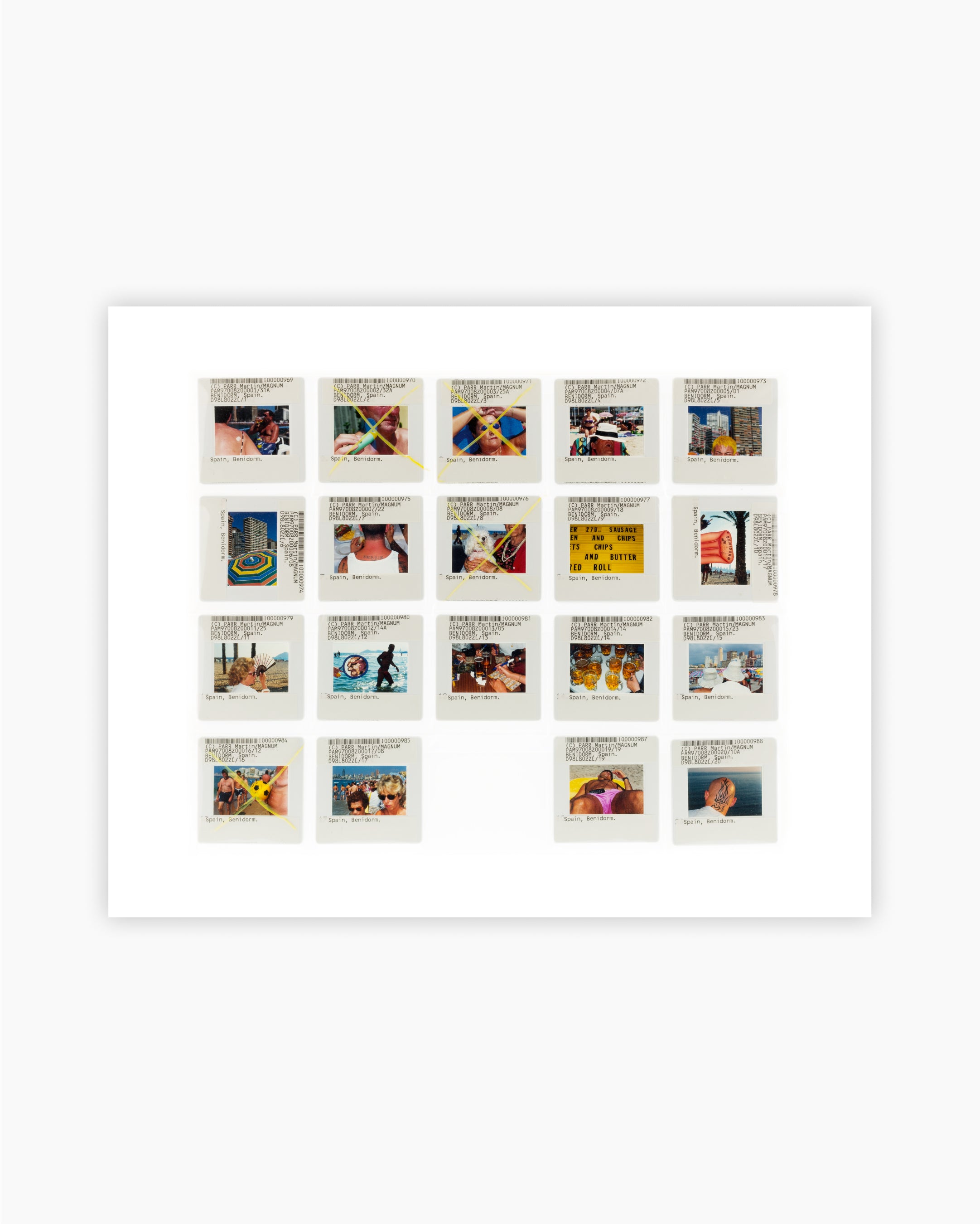 Contact Sheet Print: Original Slides, 1997.