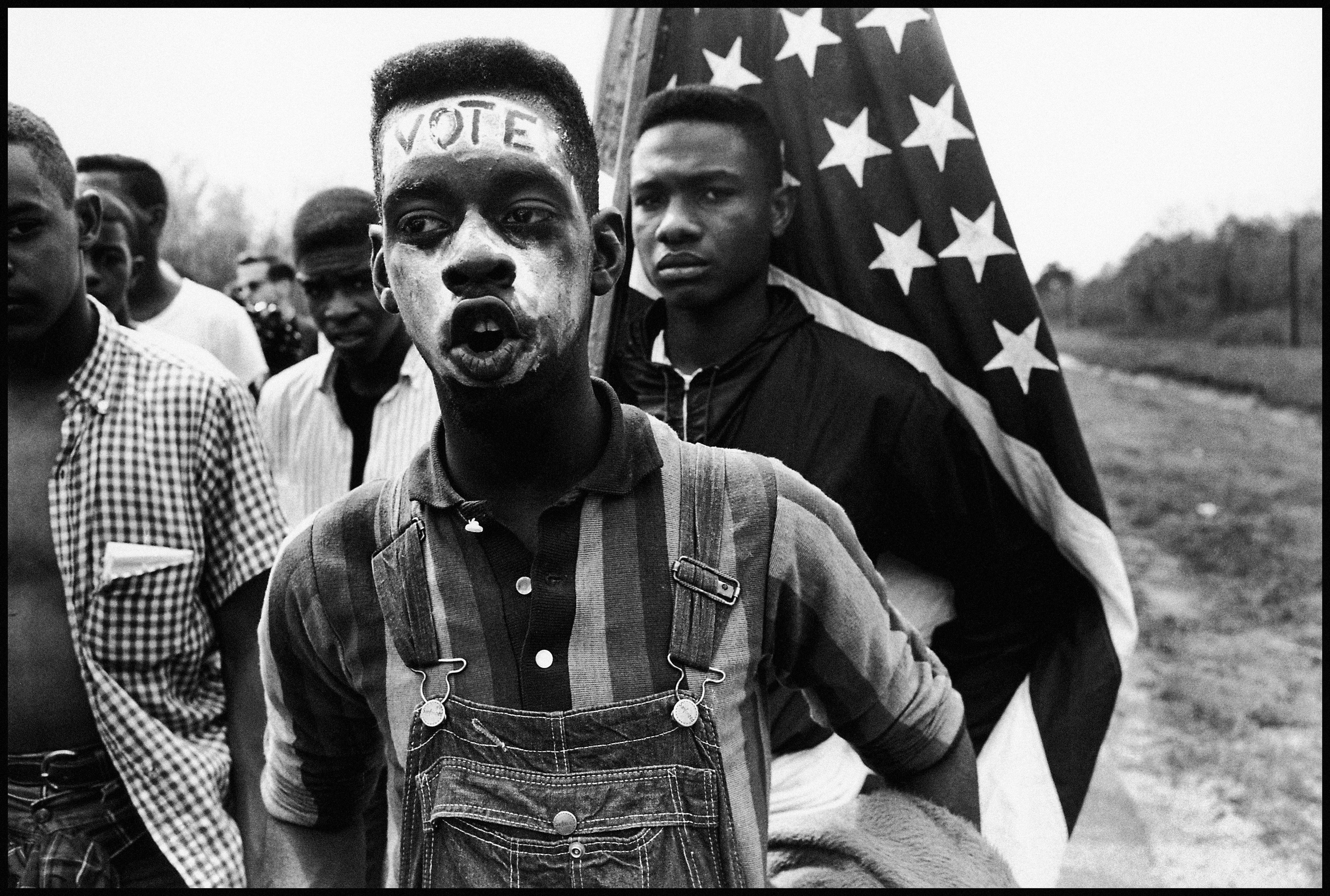 Fine Print: Civil rights march from Selma to Montgomery. Alabama, USA, 1965