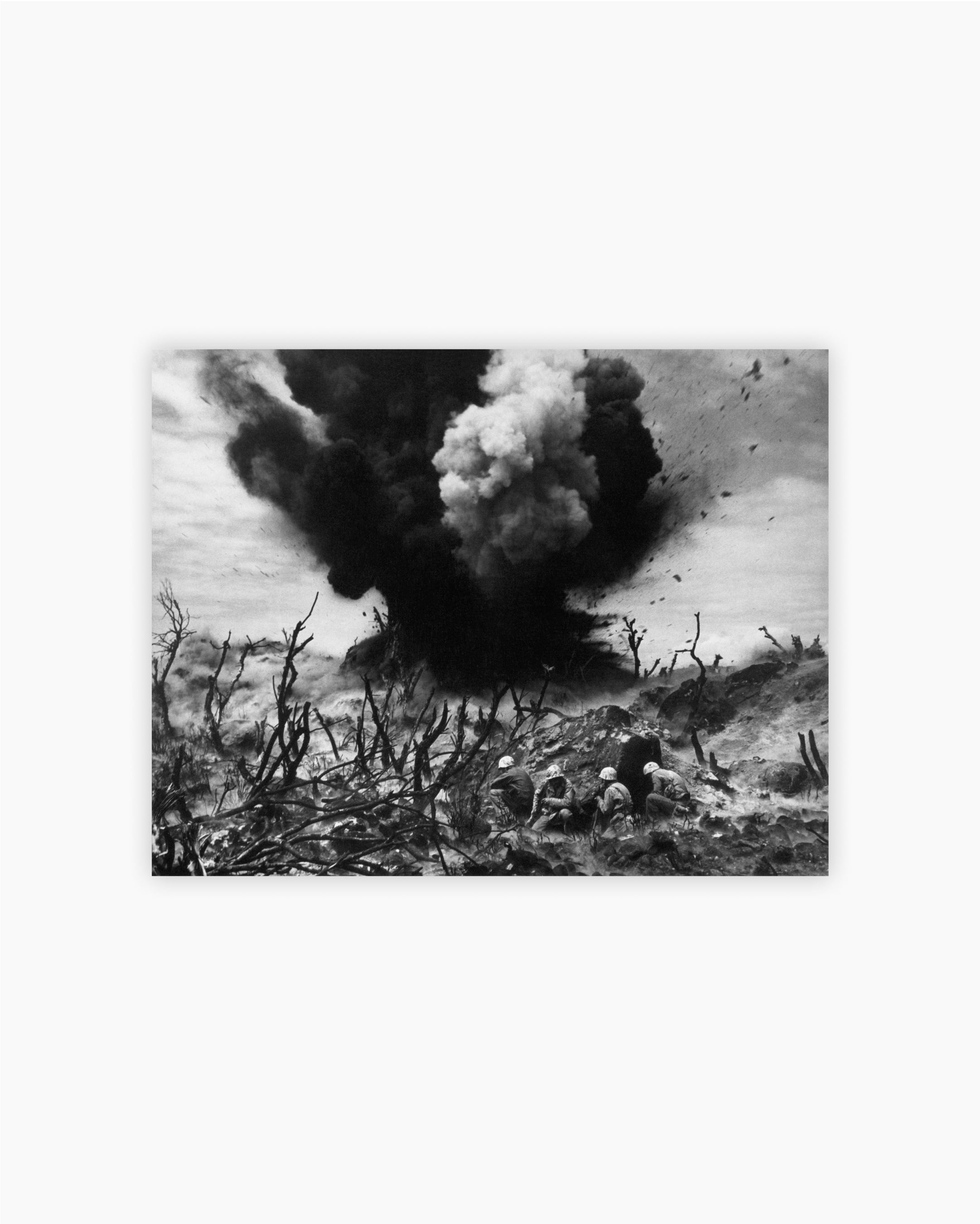Sticks and stones, Bits of human bones. Iwo Jima, 1945