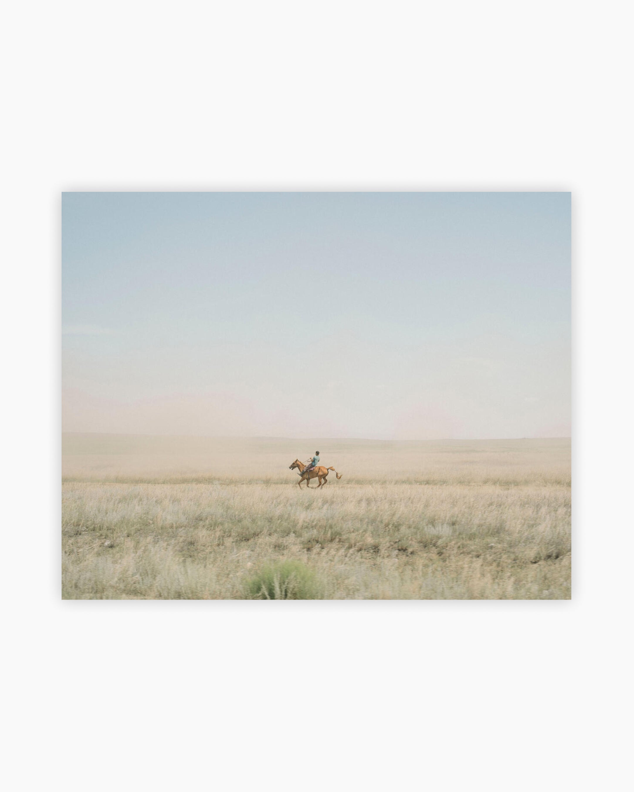 Fine Print: Traditional horse race. Yenisei River, Kyzyl, Russia, 2018