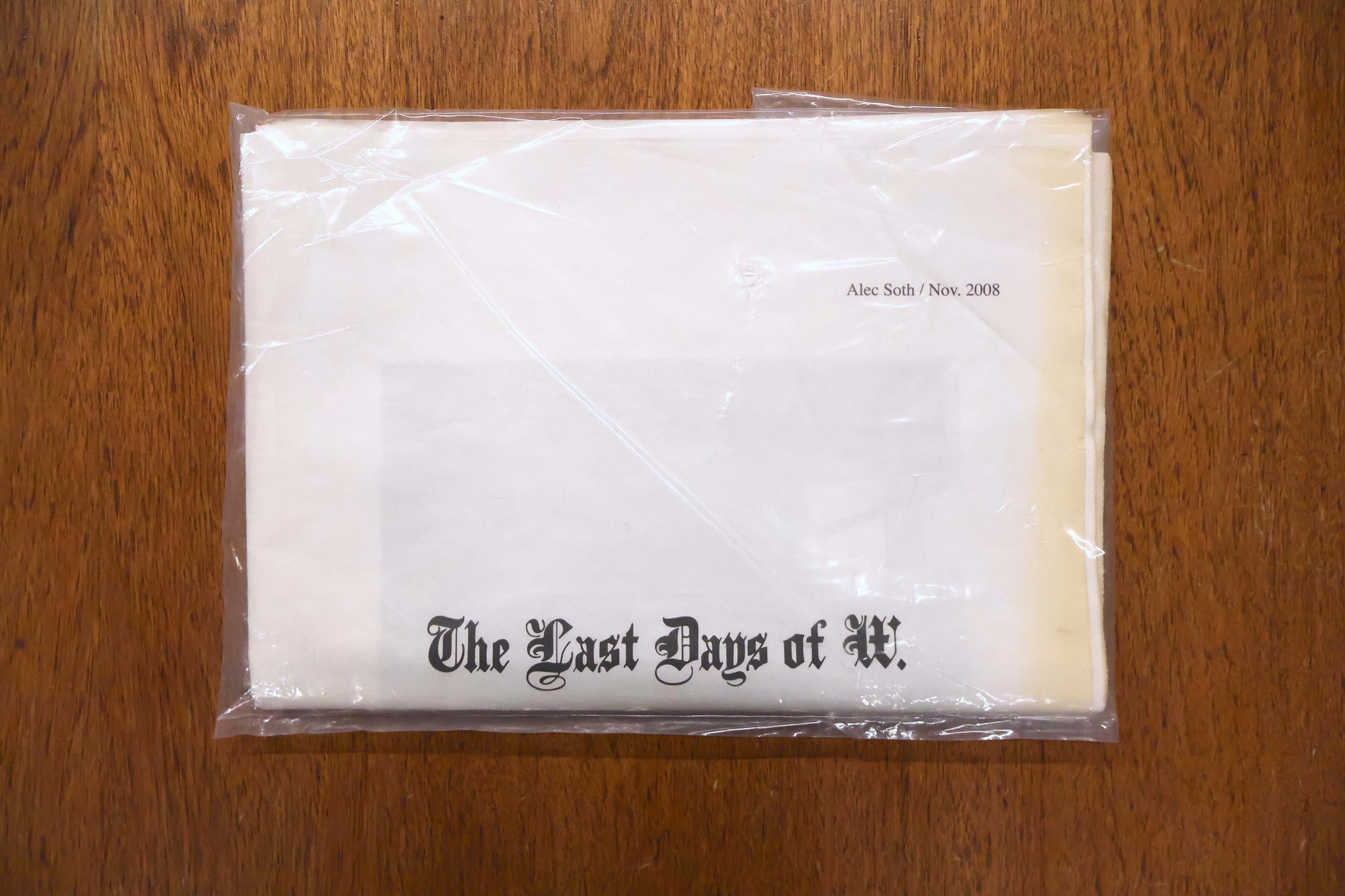 Last Days of W (Library copy in plastic)