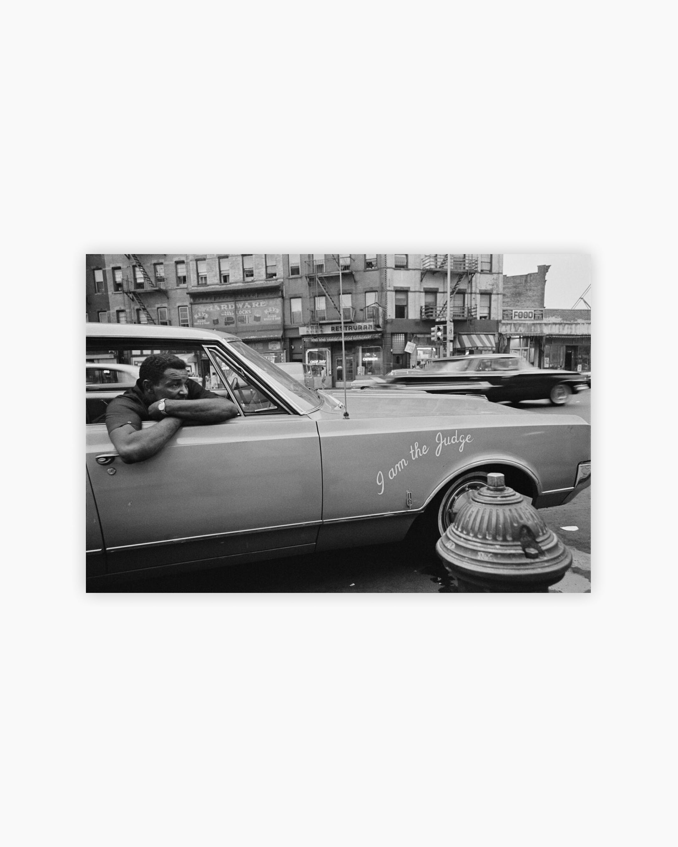 Man in car. New York City, 1971