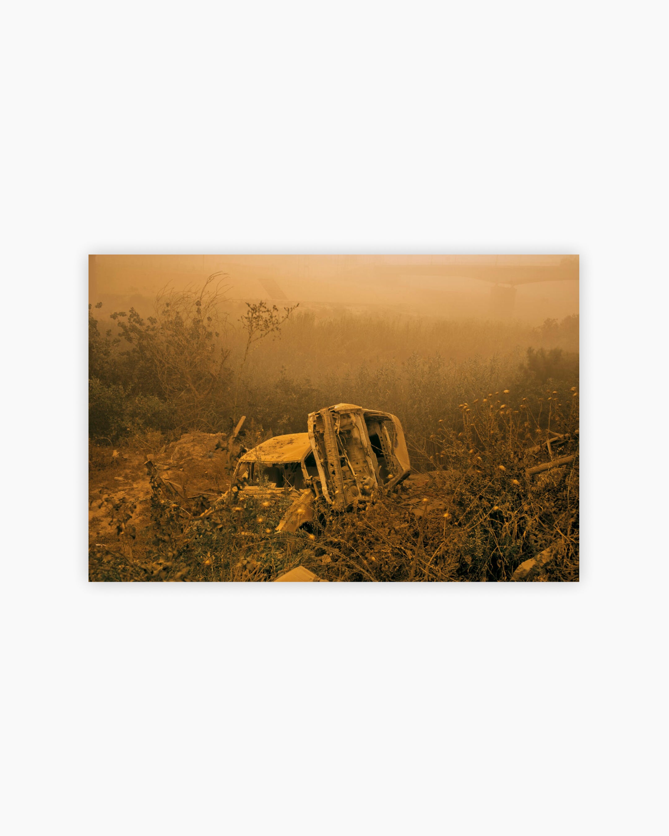Fine Print: Burned cars. Diyala Province, Baquba, Iraq, 2010