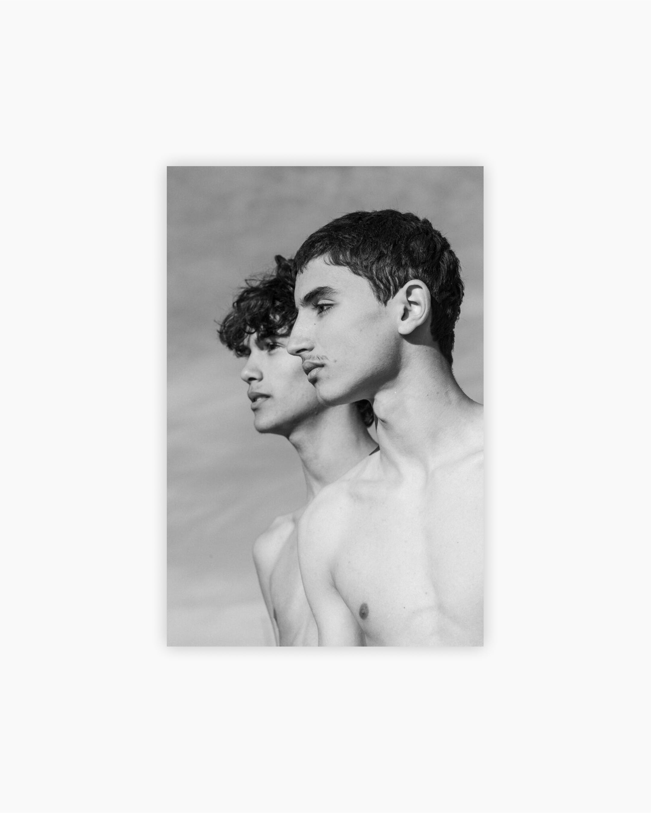 Fine Print: Two boys at the beach. Sidi Bou Said, Tunis, Tunisia, 2023