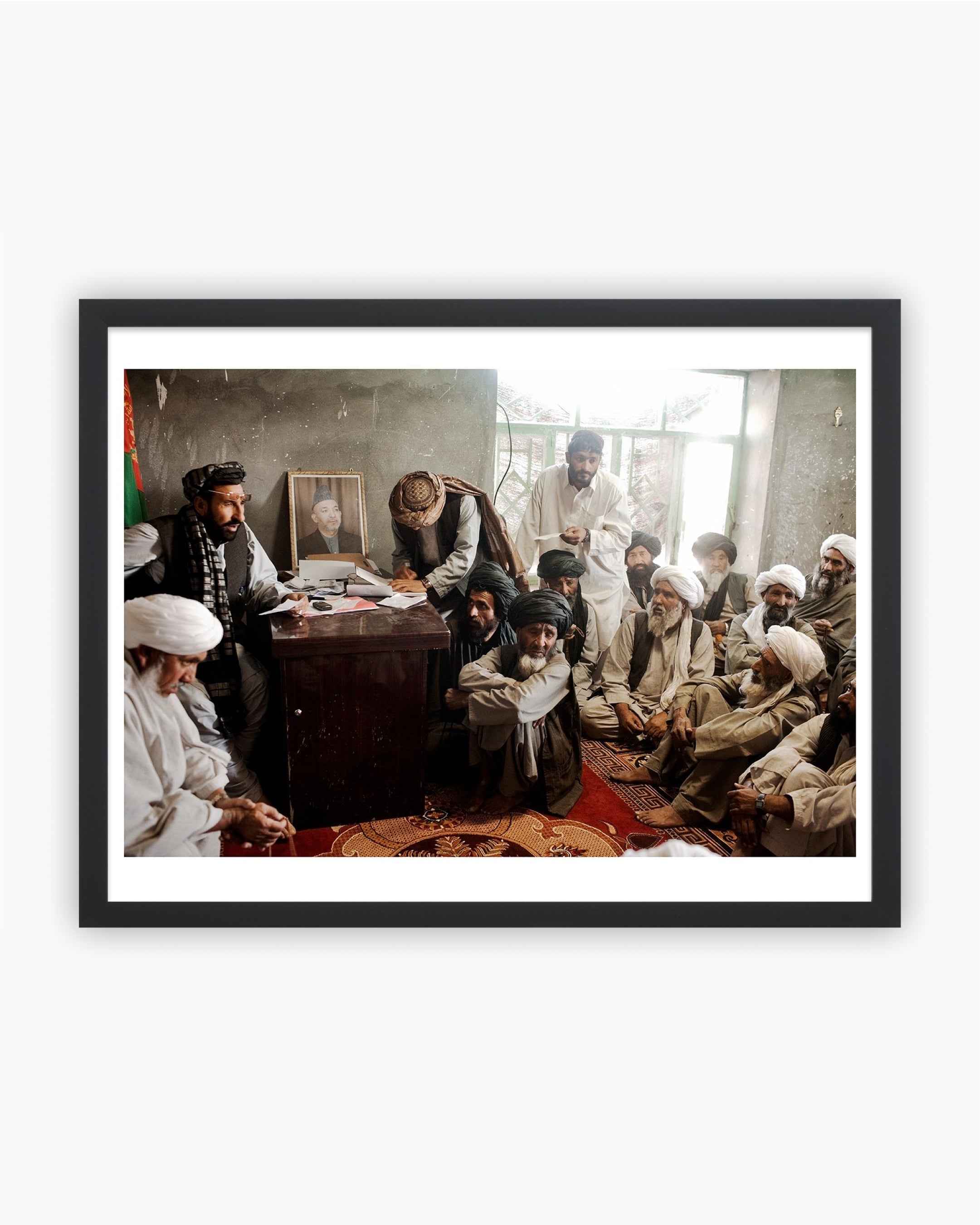 Magnum Edition Poster: Local elders meet in Afghanistan, 2010