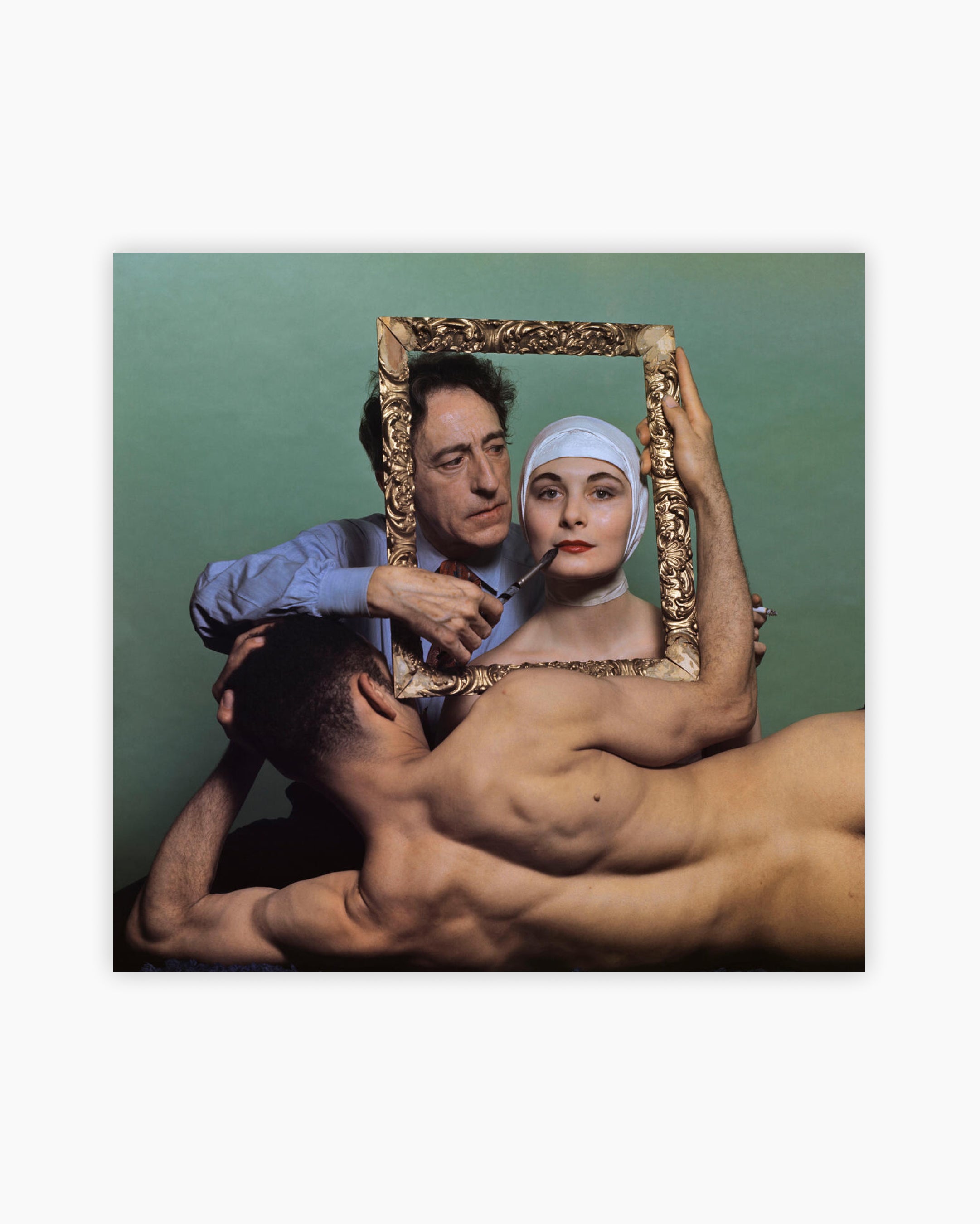 Fine Print: Jean Cocteau, Ricki Soma, Leo Coleman. New York City, USA, 1949