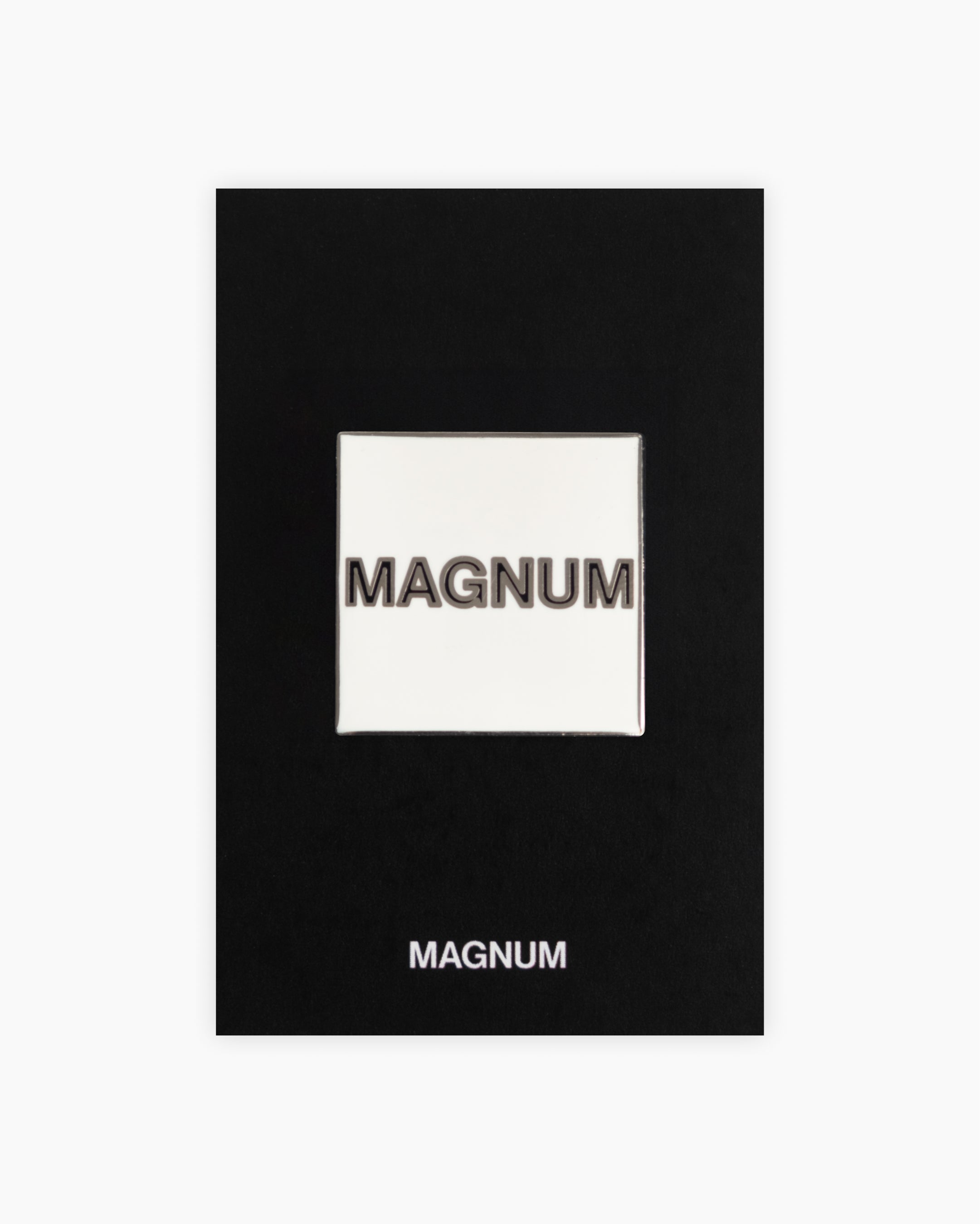 Magnum Logo Pin – White