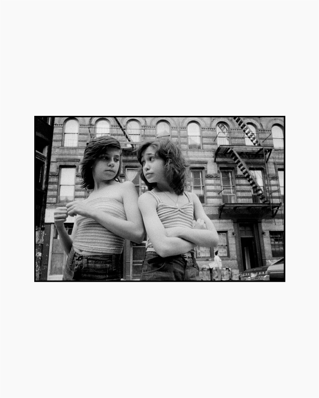 Fine Print: Dee and Lisa on Mott Street. Little Italy, New York City, USA, 1976